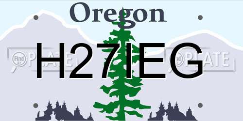 H27IEG Oregon License Plate