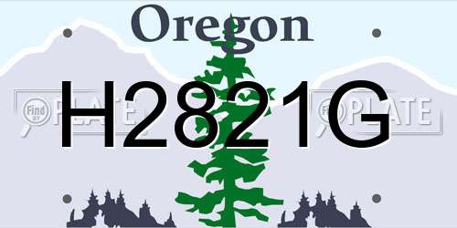 H2821G Oregon License Plate