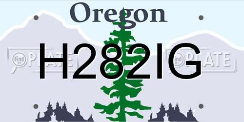H282IG Oregon License Plate