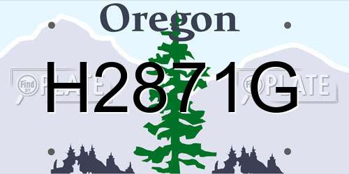 H2871G Oregon License Plate