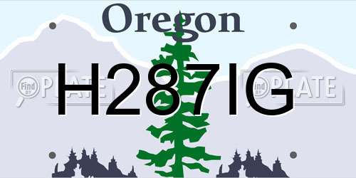 H287IG Oregon License Plate