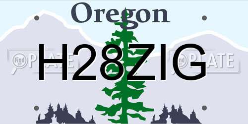 H28ZIG Oregon License Plate