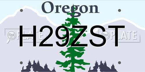 H29ZST Oregon License Plate