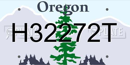 H32272T Oregon License Plate