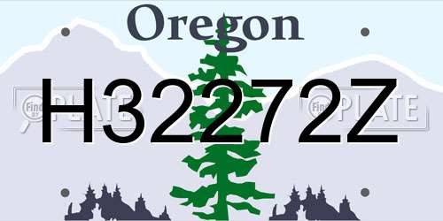 H32272Z Oregon License Plate