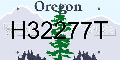 H32277T Oregon License Plate