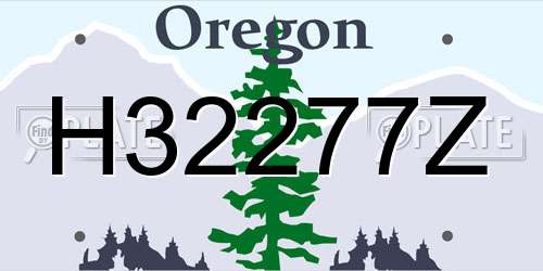 H32277Z Oregon License Plate
