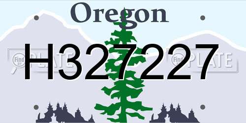 H327227 Oregon License Plate