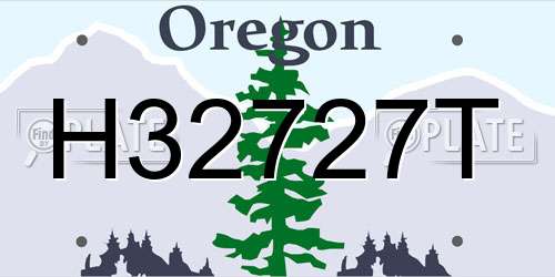 H32727T Oregon License Plate