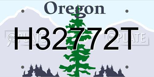 H32772T Oregon License Plate