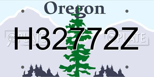 H32772Z Oregon License Plate