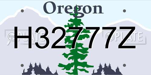 H32777Z Oregon License Plate