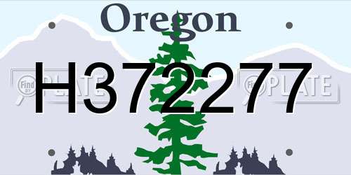 H372277 Oregon License Plate