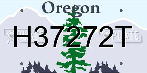 H37272T Oregon License Plate