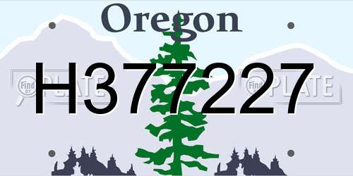 H377227 Oregon License Plate