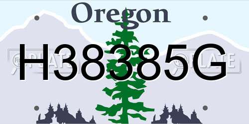 H38385G Oregon License Plate