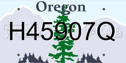 H45907Q Oregon License Plate