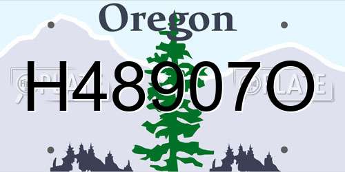 H48907O Oregon License Plate