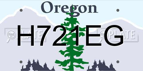 H721EG Oregon License Plate