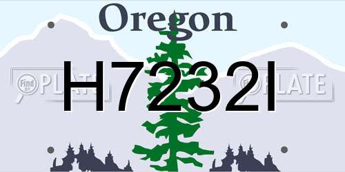 H7232I Oregon License Plate