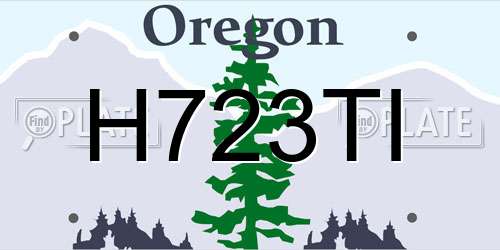 H723TI Oregon License Plate