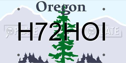 H72HOI Oregon License Plate
