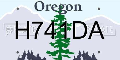 H741DA Oregon License Plate