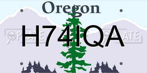 H74IQA Oregon License Plate
