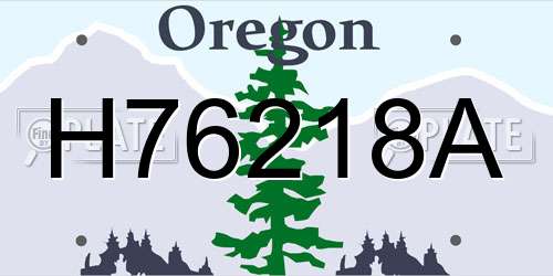 H76218A Oregon License Plate