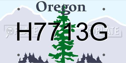 H7713G Oregon License Plate