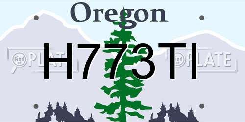 H773TI Oregon License Plate