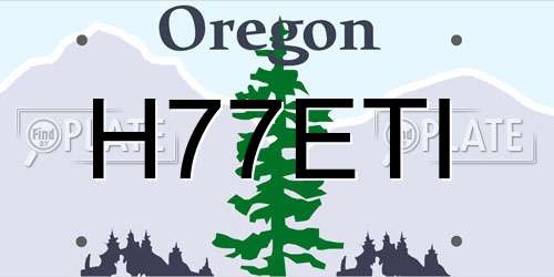 H77ETI Oregon License Plate