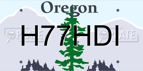 H77HDI Oregon License Plate