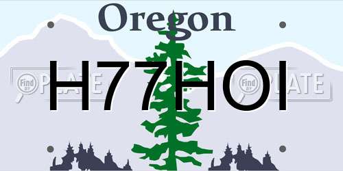 H77HOI Oregon License Plate