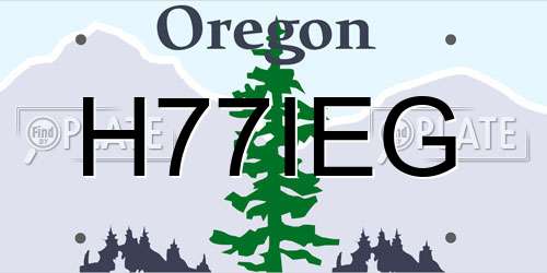 H77IEG Oregon License Plate