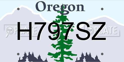 H797SZ Oregon License Plate