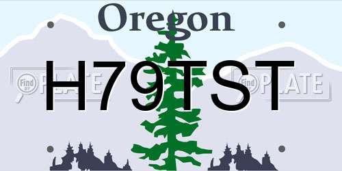 H79TST Oregon License Plate
