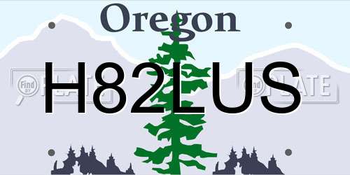 H82LUS Oregon License Plate
