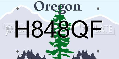 H848QF Oregon License Plate