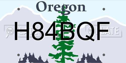 H84BQF Oregon License Plate