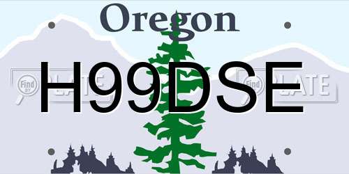 H99DSE Oregon License Plate