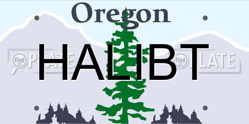 HALIBT Oregon License Plate