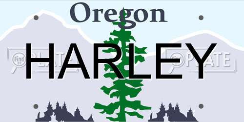 HARLEY Oregon License Plate
