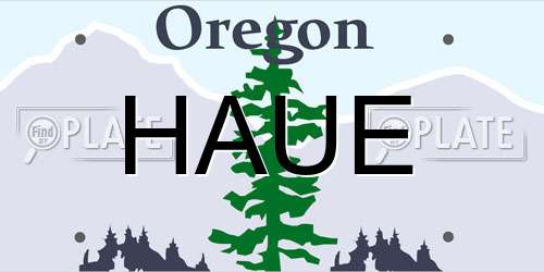 HAUE Oregon License Plate