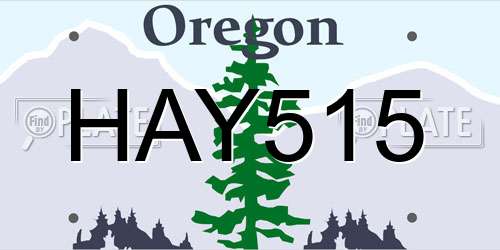 HAY515 Oregon License Plate