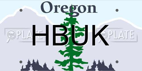 HBUK Oregon License Plate