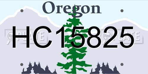 HC15825 Oregon License Plate