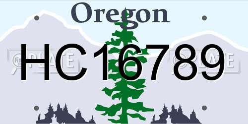 HC16789 Oregon License Plate