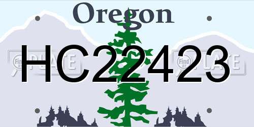 HC22423 Oregon License Plate