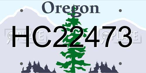 HC22473 Oregon License Plate